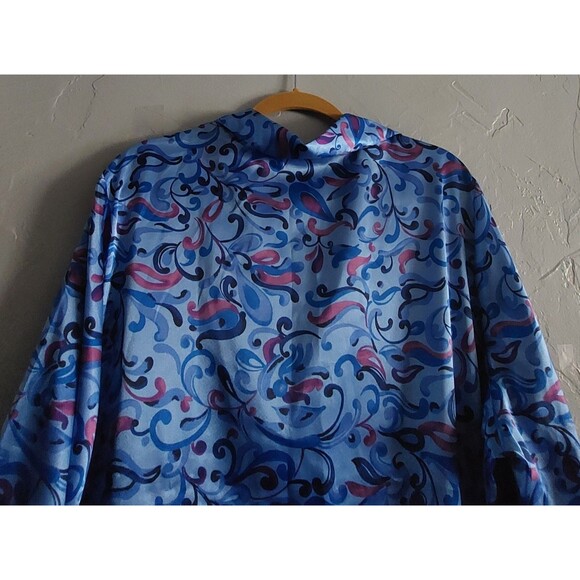 Sexy Sensual Cacique  Nightgown Women 18/20 Blue/floral Button Down Chemise. - Picture 10 of 11